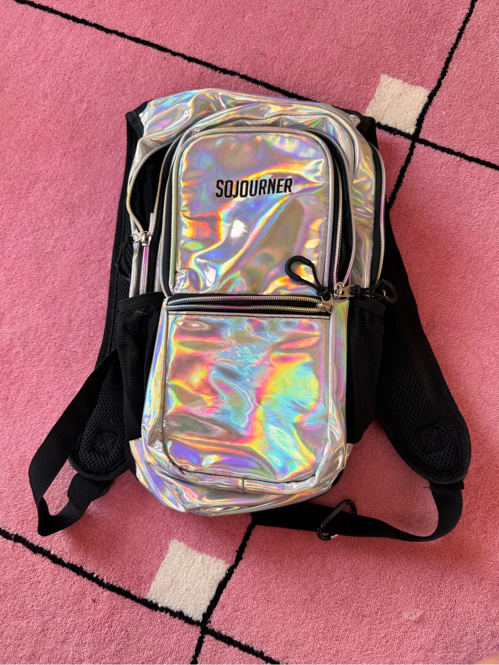Sojourner Holographic Silver Backpack